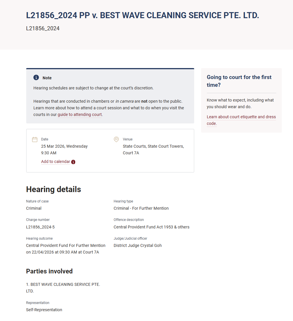 Best Wave Cleaning Service Court Case